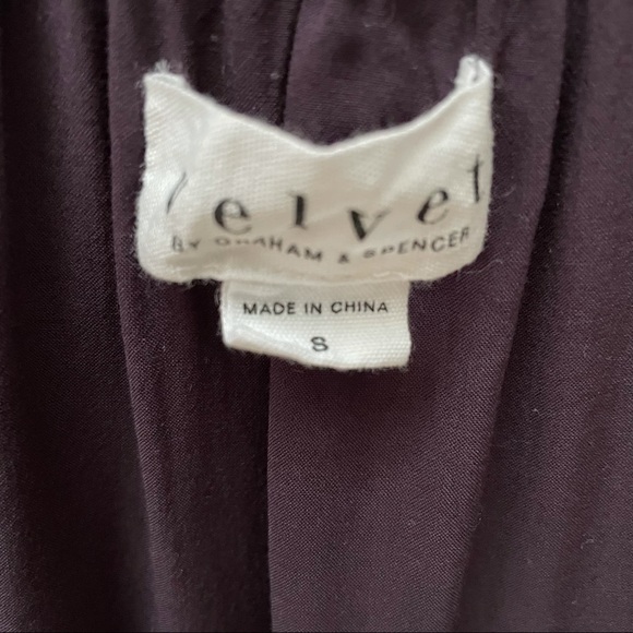 VELVET Long Sleeve Peasant Top Blouse  Burgandy Size Small - Picture 3 of 9